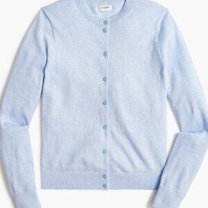NWT JCrew Factory Women's Classic Cardigan & Shell Set Hthr Cornflower Small